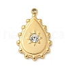 304 Stainless Steel Rhinestone Pendants STAS-I322-27G-04-2
