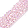 Electroplate Glass Beads Strands X-EGLA-A044-T6mm-B10-1