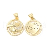 Brass Micro Pave Clear Cubic Zirconia Pendants ZIRC-L103-048G-1