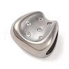 Nuggets Brass Micro Pave Clear Cubic Zirconia Beads KK-P308-50P-1