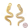 925 Sterling Silver Micro Pave Cubic Zirconia Pendants STER-I010-38G-3