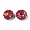 Polymer Clay Rhinestone Beads RB-S056-27C-2