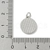 Brass Pave Natural Shell Flat Round with Letter Charms KK-Z115-13P-4