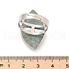 Natural Amazonite Adjustable Ring RJEW-B026-01P-4