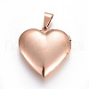 304 Stainless Steel Locket Pendants STAS-O116-04G-RG-2