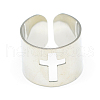 Tarnish Resistant Adjustable Stainless Steel Cuff Finger Rings X-RJEW-S038-048-1