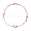 8Pcs 8 Style Heart & Skeleton Key Alloy Enamel Braided Bead Bracelets Set BJEW-JB09771-S-4