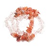 Natural Quartz Crystal & Carnelian Beads Strands G-L610-A29-01-3