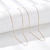 1MM 304 Stainless Steel Cable Chain Necklaces NJEW-T016-15G-1