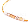 Glass Seed Link Bracelet BJEW-JB08894-04-5