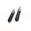 Bullet Natural Lava Rock Pointed Pendants X-G-E332-C26-1