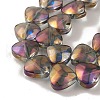 Transparent Electroplate Glass Bead Strands EGLA-P050-FR02-3