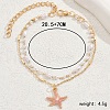 Boho Starfish Charm Multi-layer Anklets for Women MU9577-2-1
