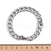 Non-Tarnish 304 Stainless Steel Curb Chain Bracelet for Men Women BJEW-G669-23P-5