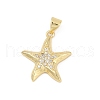 Brass Micro Pave Cubic Zirconia Pendants KK-D317-071G-1