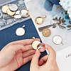 Unicraftale DIY Blank Dome Flat Round Pendant Making Kit DIY-UN0004-48-4