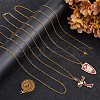Beebeecraft 30Pcs Ion Plating(IP) 304 Stainless Steel Flat Cable Chain Necklaces Set for Men Women STAS-BBC0005-01-4
