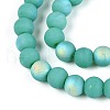 Frosted Opaque Glass Beads Strands GLAA-T032-P6mm-MBB12A-3