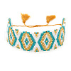 Ethnic Style Adjustable Glass Seed Beads Braided Bead Bracelets for Men Women MU3134-12-3