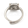 Alloy with Glass Rings for Women RJEW-A034-09AS-3