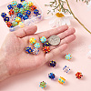 Craftdady 40Pcs 8 Colors Handmade Lampwork Beads LAMP-CD0001-16-6