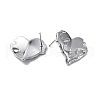 Non-Tarnish 304 Stainless Steel Heart Stud Earrings for Women EJEW-F300-03P-2