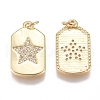 Brass Micro Pave Cubic Zirconia Pendants ZIRC-G168-32G-2