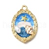Alloy Enamel Pendants ENAM-K076-18G-1