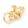 Brass Cubic Zirconia Pendants ZIRC-O041-02G-3