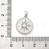Brass Micro Pave Cubic Zirconia Pendants KK-U033-05P-3