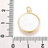 Brass Micro Pave Clear Cubic Zirconia Pendants KK-N268-73G-3