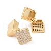 Rack Plating Brass Micro Pave Clear Cubic Zirconia Hoop Earrings for Women EJEW-G394-30G-2