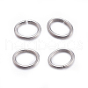 304 Stainless Steel Open Jump Rings X-STAS-F221-40P-J-2