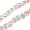 Electroplate Transparent Glass Beads Strands EGLA-U004-03A-HP04-1