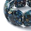 Dyed Natural Imperial Jasper & Synthetic Opal Stretch Bracelets BJEW-G702-05A-3