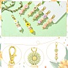 Silicone Round Flower Beads Pendant Decoration HJEW-CJ00033-3