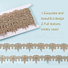 HOBBIESAY 5 Yards Metallic Yarn Flower Lace Trim Ribbons SRIB-HY0001-07B-3