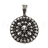 Tibetan Style 304 Stainless Steel Pendants STAS-M334-26AS-1