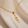 304 Stainless Steel Snake Pendant Necklaces for Women Men NJEW-Z063-03G-04-1