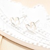 S925 Sterling Silver Stud Earrings EJEW-P305-01C-P-2