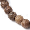 Summer Beach Turtle Dyed Synthetic Turquoise & 6.5mm Round Wenge Wood Beaded Stretch Bracelets for Women BJEW-JB10515-02-4