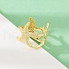 Ocean Theme Brass Cuff Rings RJEW-C135-01G-02-3