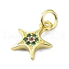 Brass Micro Pave Colorful Cubic Zirconia Pendants KK-H475-19G-05-2