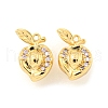 Brass Micro Pave Cubic Zirconia Pendants KK-K369-01G-05-2