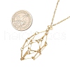 304 Stainless Steel Empty Macrame Pouch Pendant Singapore Chain Necklace Making NJEW-JN05283-02-4