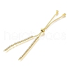 Adjustable Brass Clear Cubic Zirconia Slider Bracelet Making KK-L230-15G-02-2