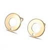 304 Stainless Steel Stud Earring Findings X-STAS-H104-01G-1