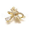 Brass Micro Pave Cubic Zirconia Pendants KK-K401-22G-2