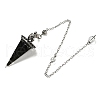 Mixed Gemstone Chip & Resin Dowsing Pendulum Big Pendants G-H293-02P-3