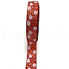 Silver Hot Stamping Cloud Moon Star Pattern Polyester Grosgrain Ribbons PW-WG81770-08-1